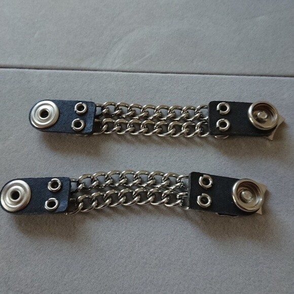 U.S.A Flag Motorcycle Vest Extender in Black - Picture 6 of 8